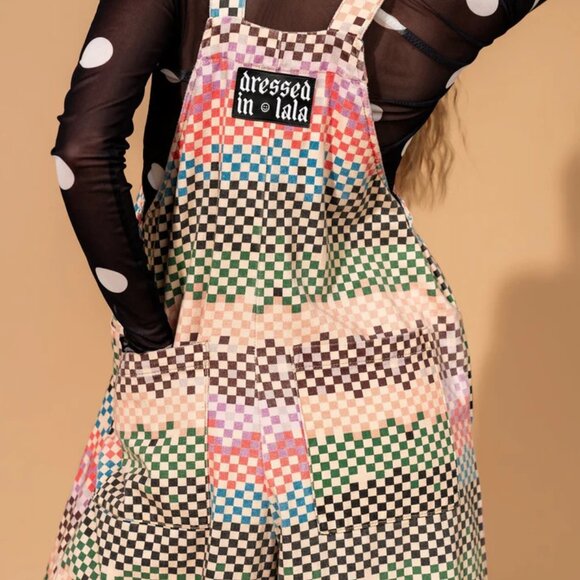 Dressed in LALA Multicolor Women Jeans Overalls - Picture 3 of 3